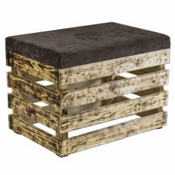 Pufa tapicerowana ogrodowa drewniana - Comfort-Pur