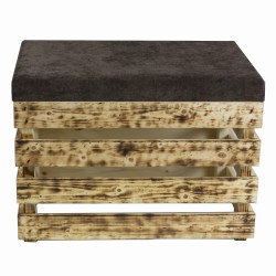 Pufa tapicerowana ogrodowa drewniana - Comfort-Pur