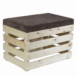 Pufa tapicerowana ogrodowa drewniana - Comfort-Pur