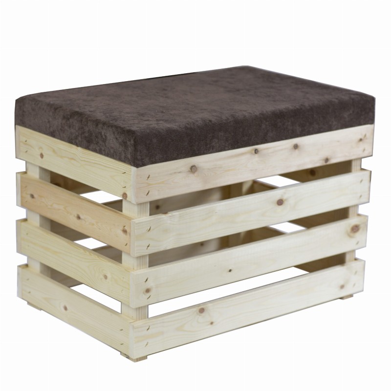 Pufa tapicerowana ogrodowa drewniana - Comfort-Pur