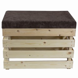 Pufa tapicerowana ogrodowa drewniana - Comfort-Pur