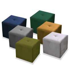 Pufa ozdobna kwadratowa, puf 40x40x40 cm - Komfort-Pur