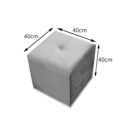 Pufa ozdobna kwadratowa, puf 40x40x40 cm - Komfort-Pur