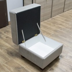 Pufa tapicerowana, puf ozdobny ze schowkiem, skrzynią - Komfort-Pur