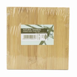 Podstawka, tacka na kosmetyki bambusowa 15x15cm