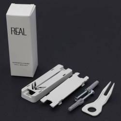 Uchwyt, mocowanie do ściany, REAL biały 400ml