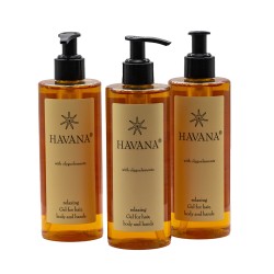 Zestaw Szampon żel do mycia włosów, ciała i rąk 3w1 Havana w okrągłej butelce 300ml 10szt