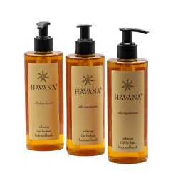 Zestaw Szampon żel do mycia włosów, ciała i rąk 3w1 Havana w okrągłej butelce 300ml 10szt