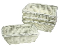 Koszyczek na kosmetyki - biały 3 sztuki